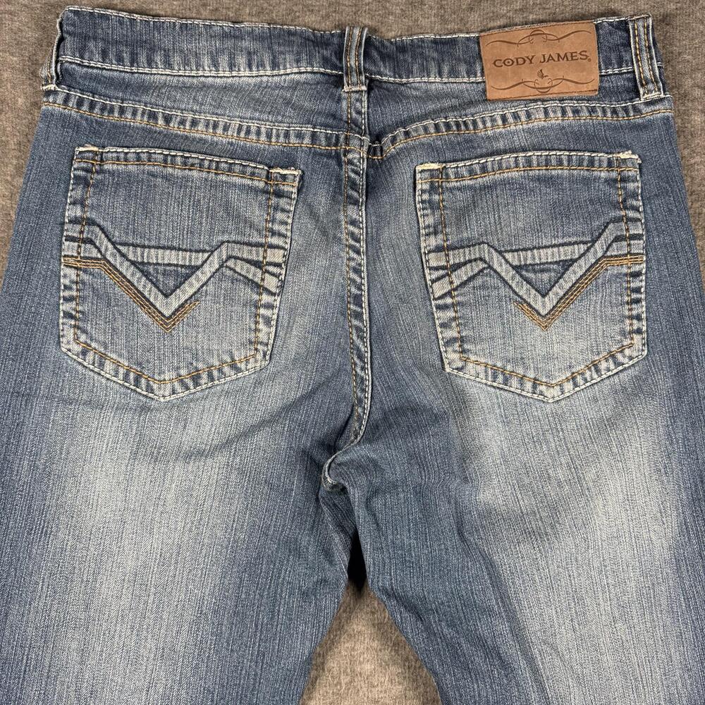 Cody James Jeans Mens 32x30 Blue Stretch Denim Embroidered Western Cowboy Rodeo